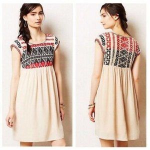 THML Peasant Dress Aztec Embroidered Boho